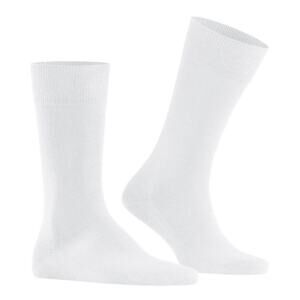 Falke Men's White Family Men With Sustainable Cotton Ribbed Socks Size 8-10.5